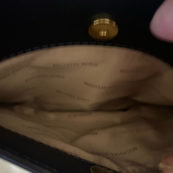 Michael Kors Navy Satchel with Gold Accents NWT $298 Leather Med Whitney - Picture 11 of 14